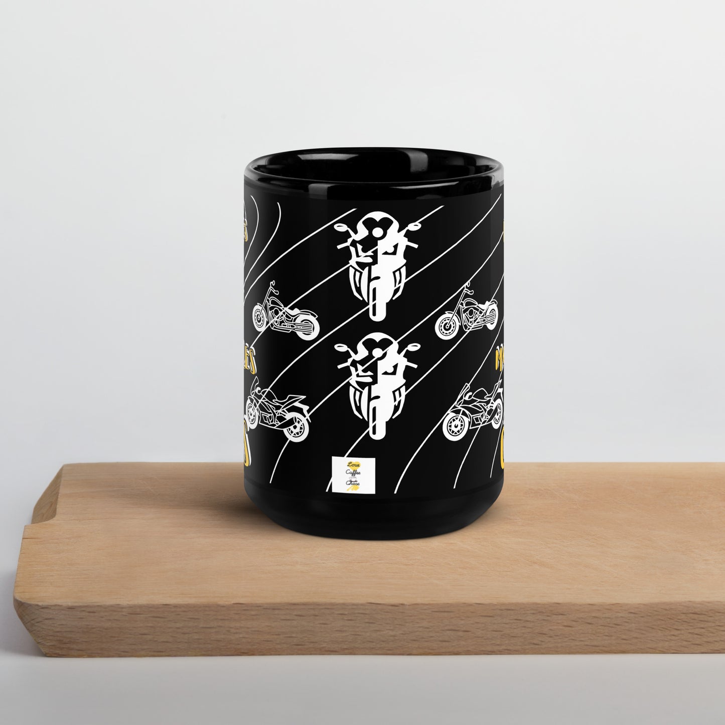 Motorcycles Black Glossy Mug 15 oz