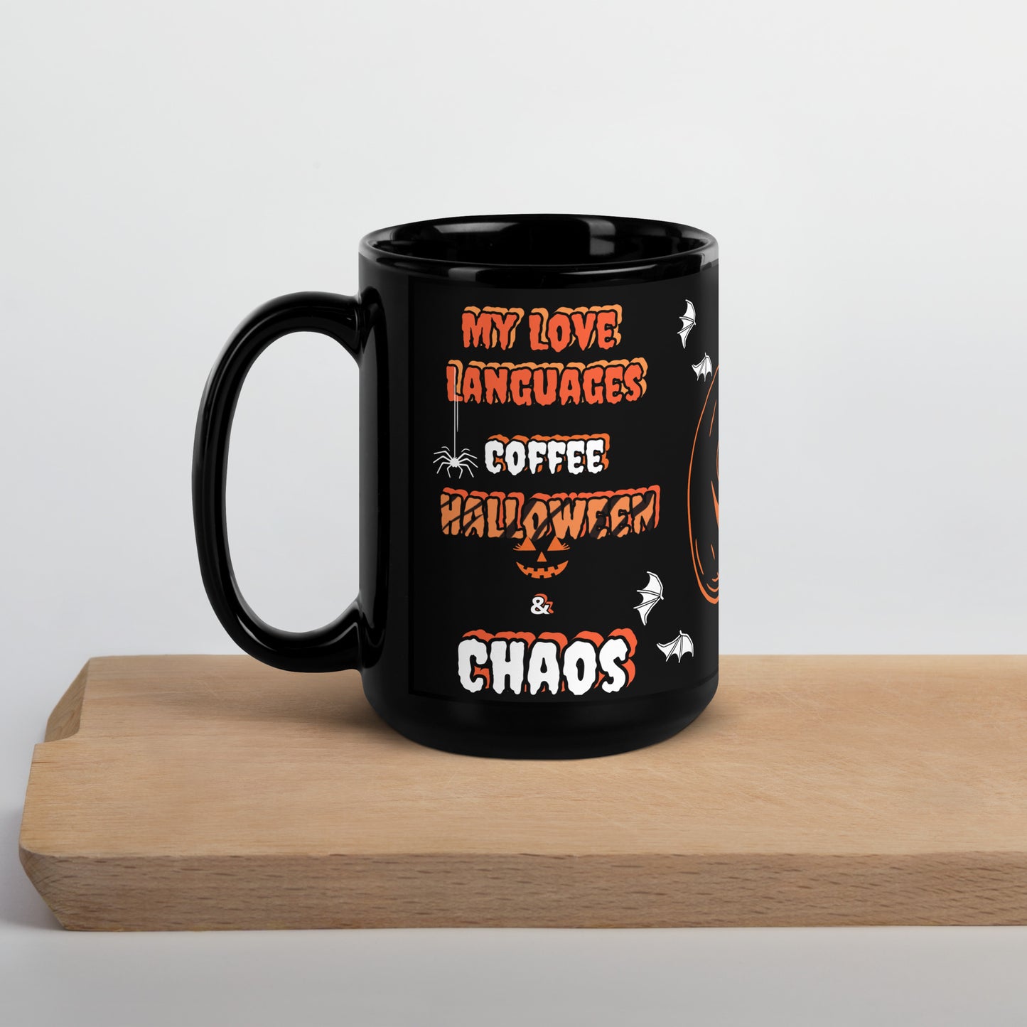 Halloween Black Glossy Mug 15 oz