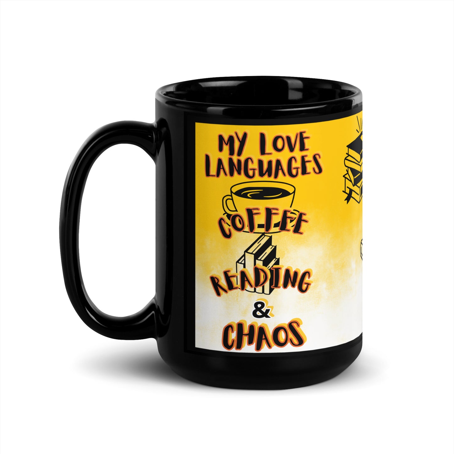 Reading Black Glossy Mug 15 oz