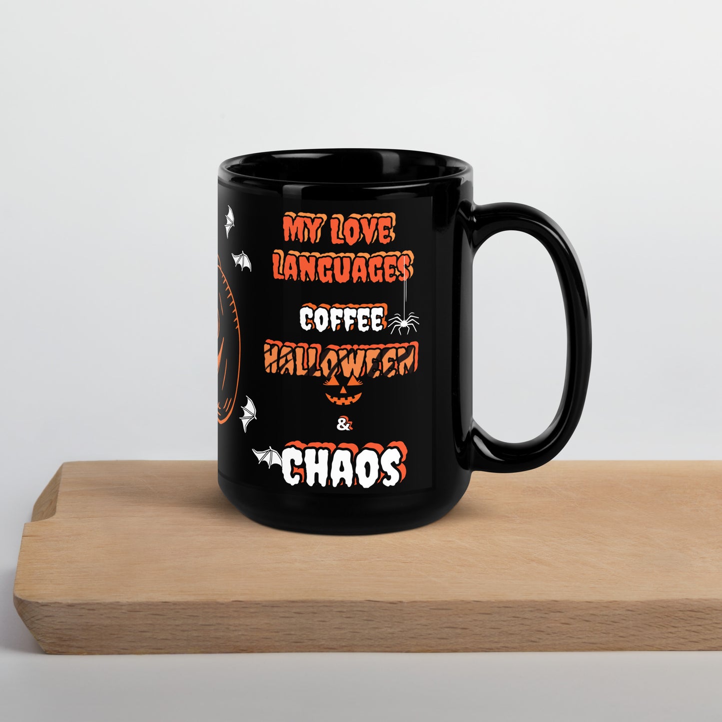 Halloween Black Glossy Mug 15 oz