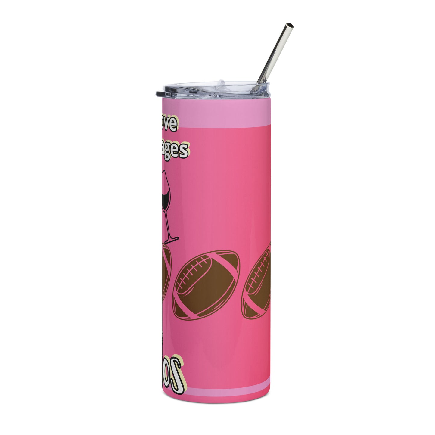 CC & Football II Stainless steel tumbler