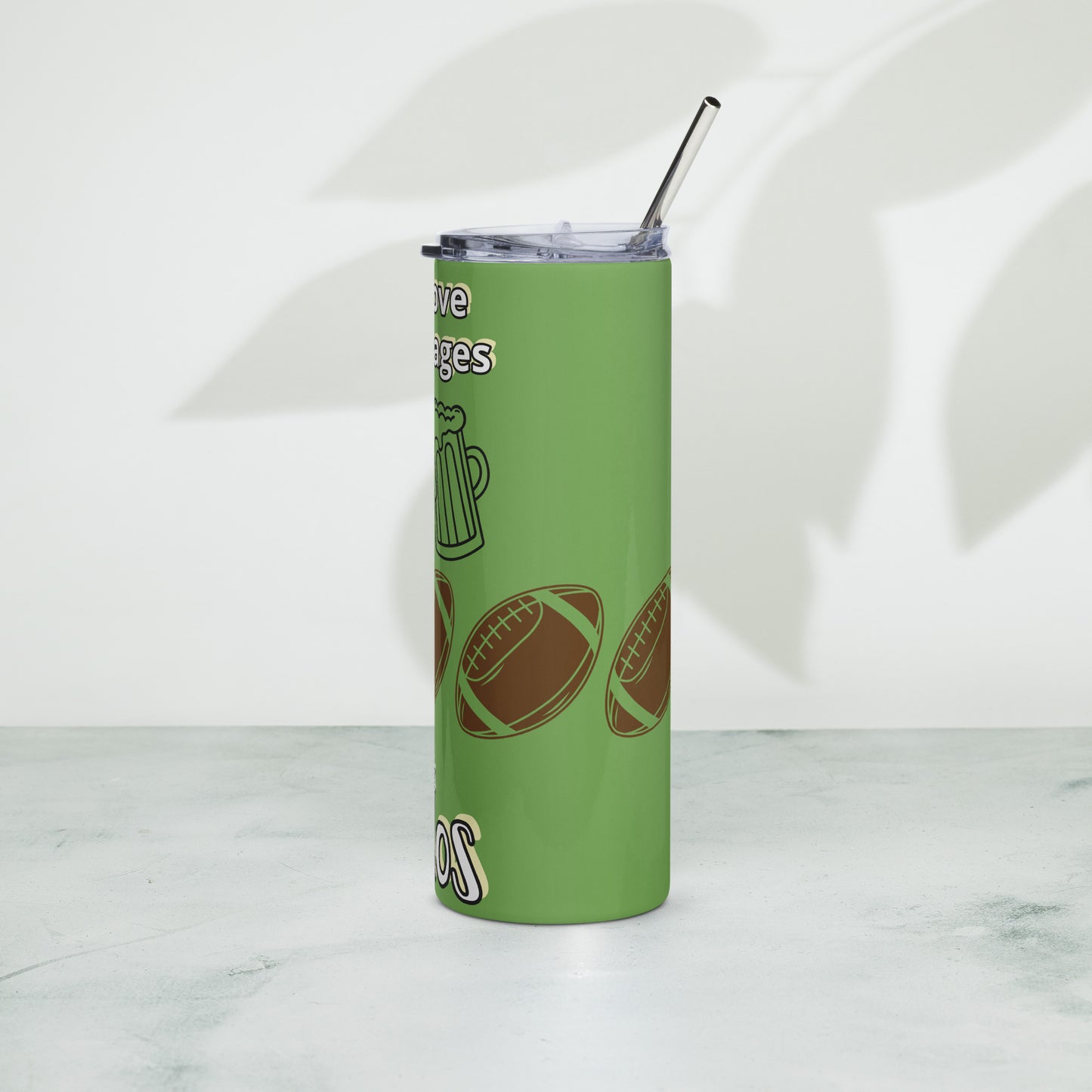 cc& Football Stainless steel tumbler