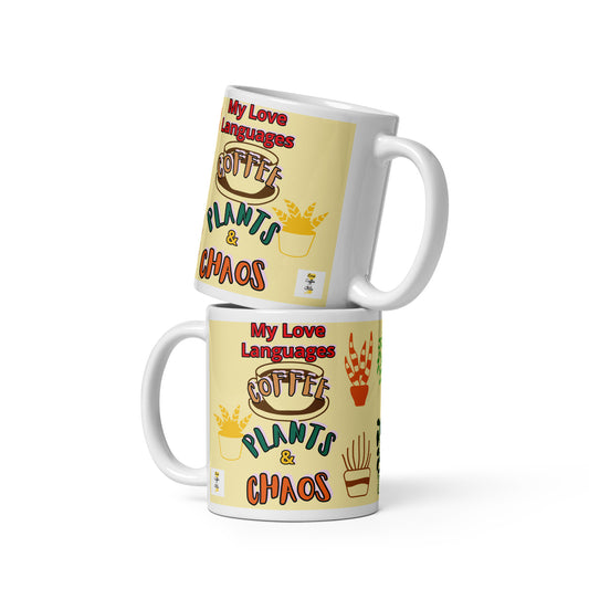 Plants White glossy mug 11 oz