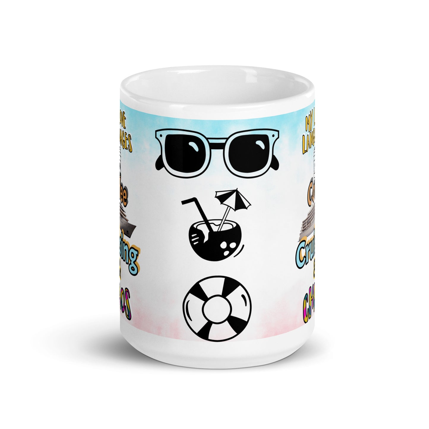 Cruising White glossy mug 15oz