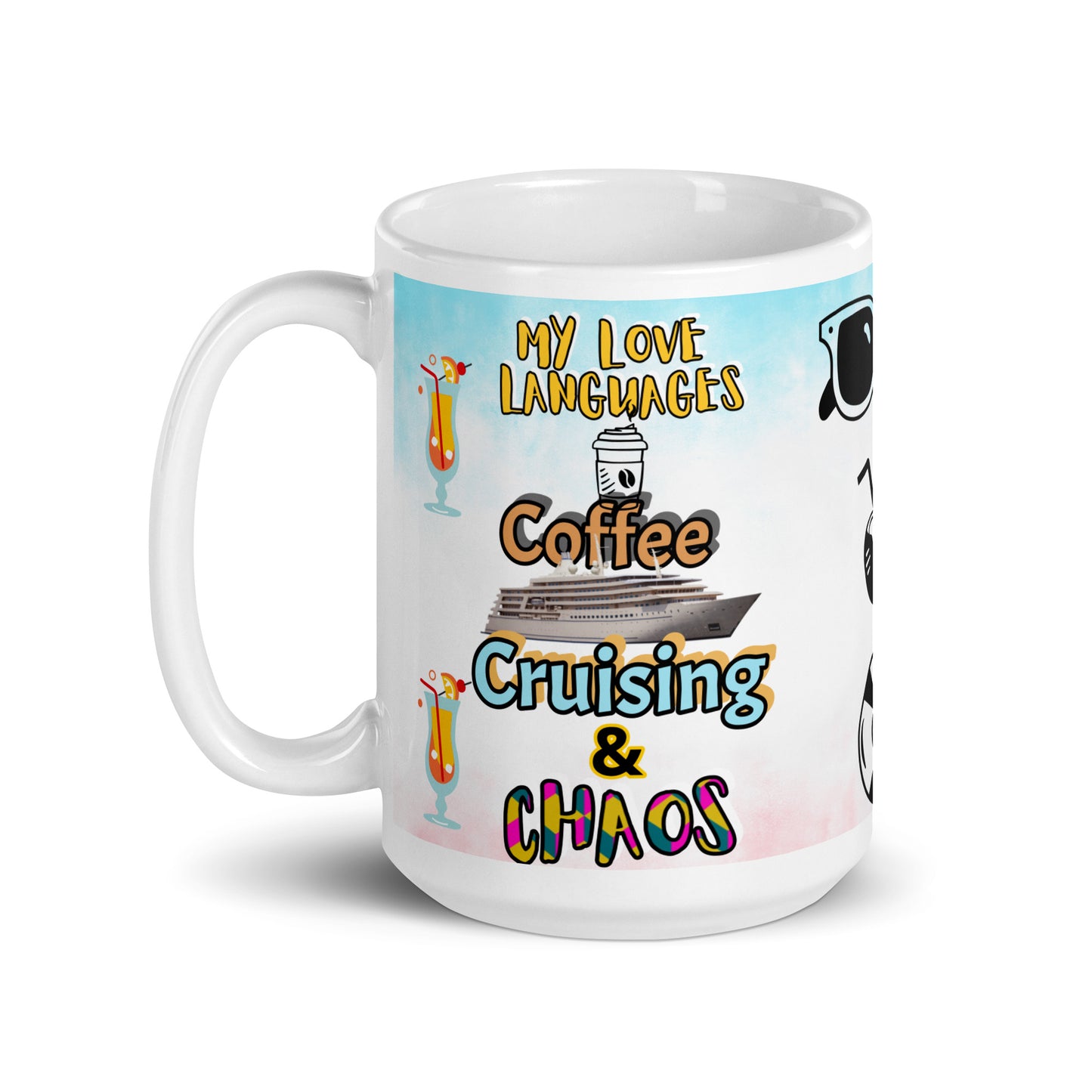 Cruising White glossy mug 15oz