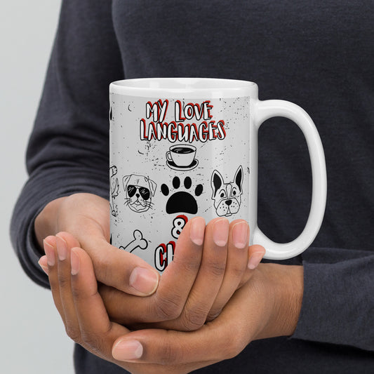 Dogs White glossy mug 15 oz