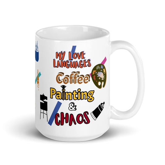 Painting White glossy mug 15 oz