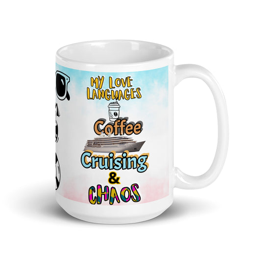 Cruising White glossy mug 15oz